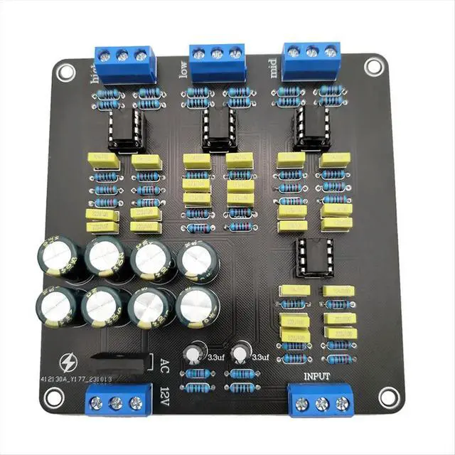 Alt view image 3 of 3 - NE5532 Speaker Crossover Filter Dual-Channel 2.0 Stereo High/Mid/Bass 3-Way DIY Speaker Amplifier Divider