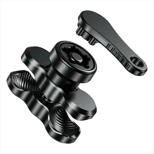 Alt view image 2 of 3 - 6CM Aluminum Alloy Double Socket Arm Compatible with Mounts Ball Component Bike Motorcycle Phone Holder