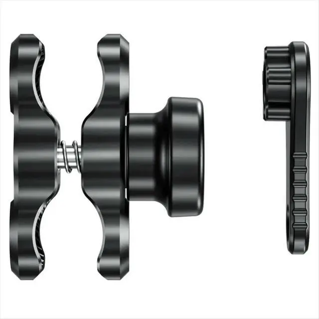Alt view image 3 of 3 - 6CM Aluminum Alloy Double Socket Arm Compatible with Mounts Ball Component Bike Motorcycle Phone Holder