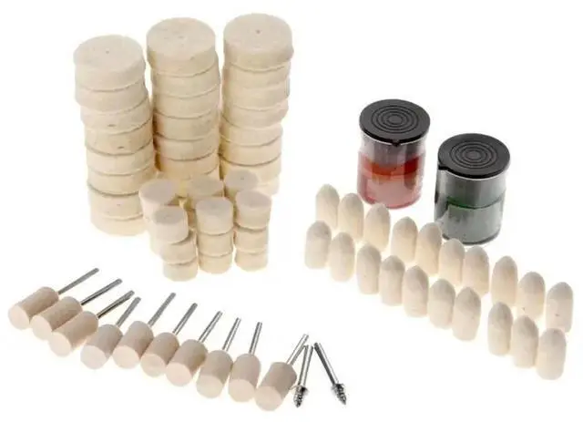 Main image of 76Pcs Wool Polishing Accessories Electric Grinding Mill Kit Wool Grinding Paste Suits for Dremel Tool