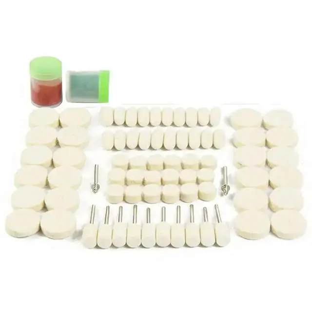 Alt view image 3 of 3 - 76Pcs Wool Polishing Accessories Electric Grinding Mill Kit Wool Grinding Paste Suits for Dremel Tool
