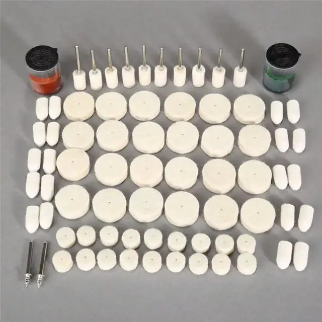 Alt view image 2 of 3 - 76Pcs Wool Polishing Accessories Electric Grinding Mill Kit Wool Grinding Paste Suits for Dremel Tool