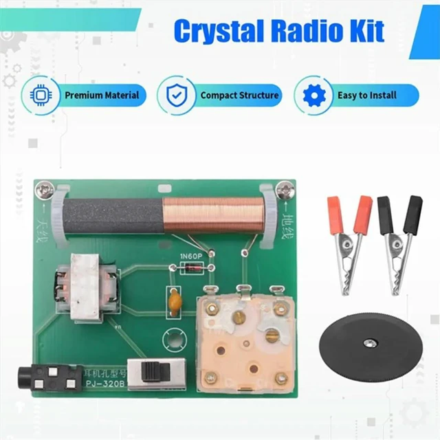 Main image of Crystal Radio It Has an Impedance Matching Transformer Can Receive Radio Signals Normally DIY Radio Kit