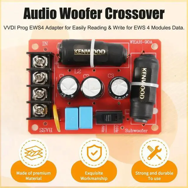Alt view image 3 of 3 - 200W 40Hz-400Hz Bass Speaker Subwoofer Frequency Divider Home Theater Hifi Stereo DIY Car Audio Woofer Crossover Filter