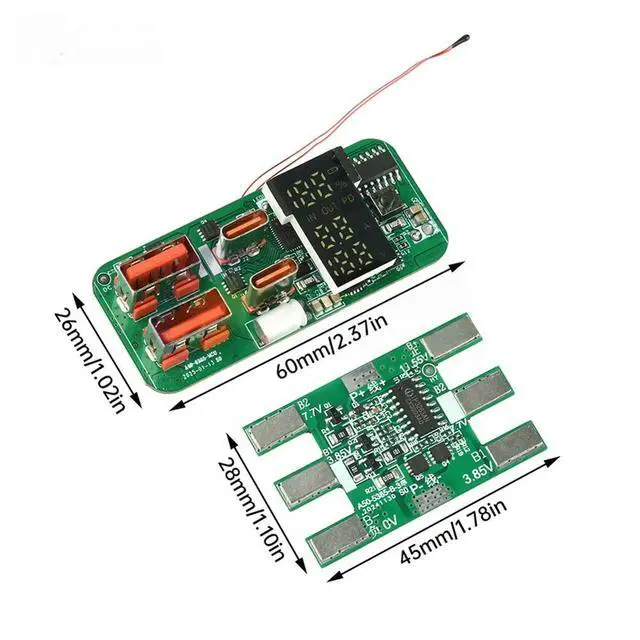 Alt view image 2 of 3 - PD45W 3S Bidirectional Fast Charging Power Bank Mainboard with Protection LED Display DIY Charging Module