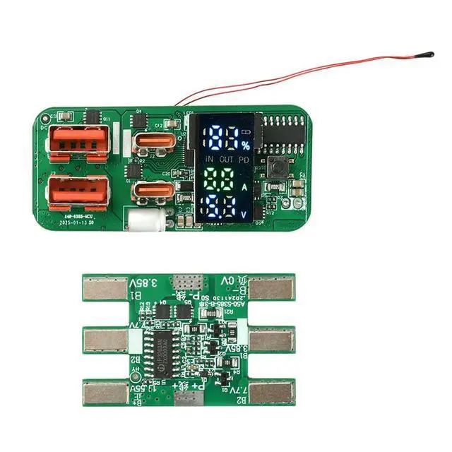 Alt view image 3 of 3 - PD45W 3S Bidirectional Fast Charging Power Bank Mainboard with Protection LED Display DIY Charging Module