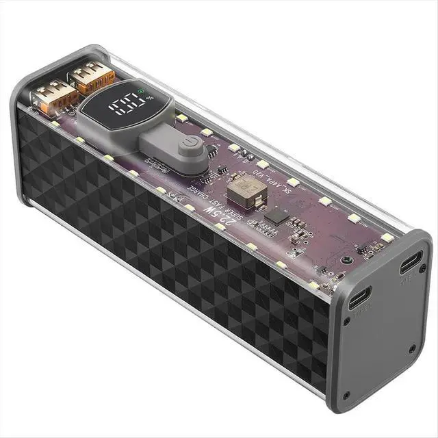 Alt view image 3 of 3 - 22.5W 8 Slots DIY Power Bank Case Fast Charging Power Bank Case Large Capacity Digital Display