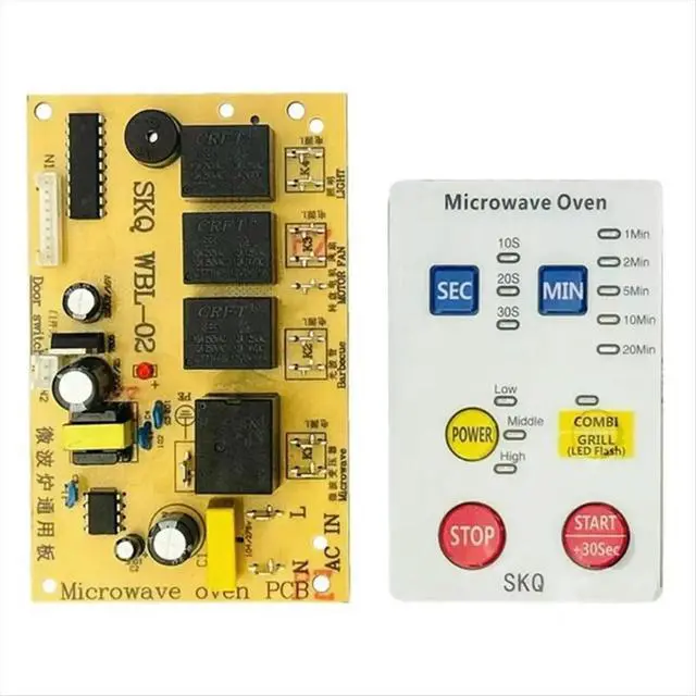 Alt view image 3 of 3 - Universal Microwave Power Supply Control Board Repair Computer Microwave Oven Computer Board Membrane Keypad