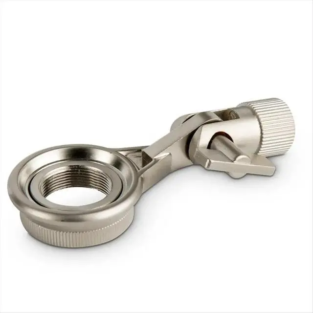 Alt view image 3 of 3 - Silver l Mic Clip Microphone Shock Mount Bracket Simple Mic Stand Accessories Use Flexible Angle Adjustment Suitable