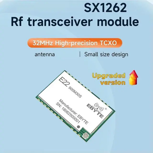 Alt view image 3 of 3 - SX1262 LoRa Module 32MHz High- TCXO E22-900M30S 850-930MHz 30dBm 12km SPI Interface Module Low Power