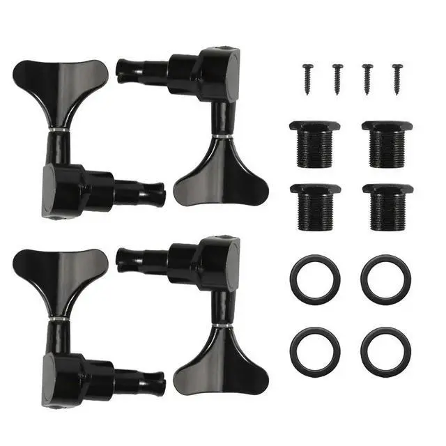 Alt view image 2 of 3 - 2+2 Sealed Bass Guitar Tuning Pegs Keys 2R2L Machine Head Tuners for Precision Bass and Jazz Bass, Black