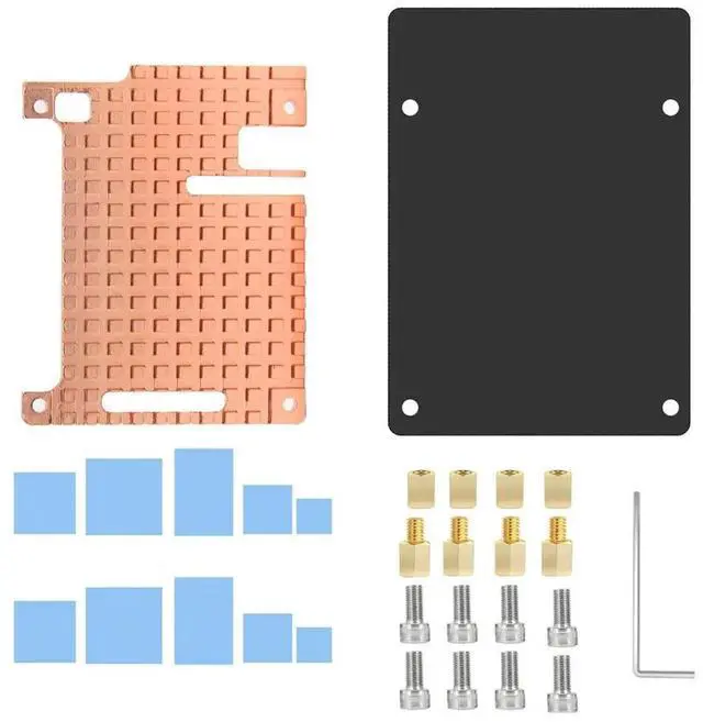 Alt view image 3 of 3 - For Raspberry Pi 4 Copper Heatsink Passive Cooling Copper Case Plate 4mm