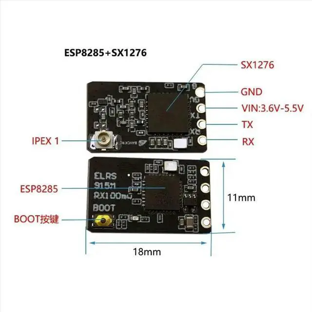 Alt view image 2 of 3 - ELRS Nano 2.4G Receiver ExpressLRS Long Range Receiver for RC FPV Traversing Drones Parts