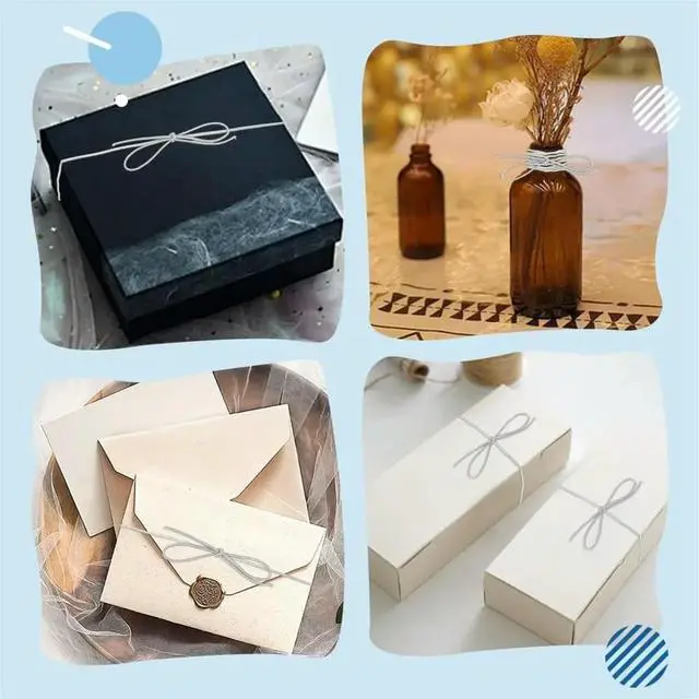 Main image of 150 Pcs Stretch Loops with Pre-Tied Bows, Elastic Ribbon Cords for Gift Boxes, Bags, and Crafts, Silver
