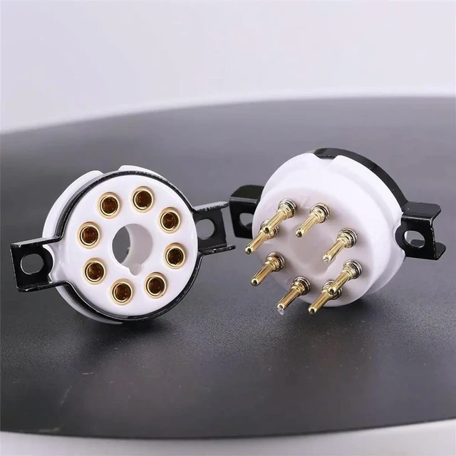 Alt view image 3 of 3 - 8PIN Octal Tube Socket Ceramic Valve Base for 6550 6SN7 KT88 EL34 6CA7 6L6 6V6 6SL7 Electron Tube Amplifier HIFI DIY