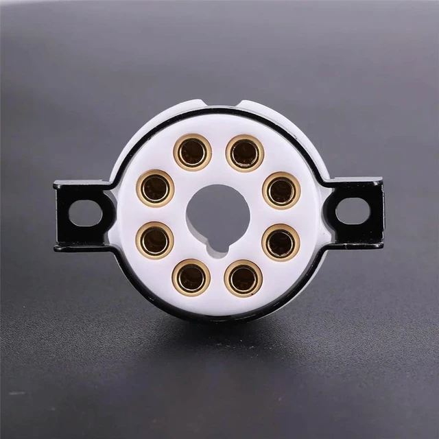 Alt view image 2 of 3 - 8PIN Octal Tube Socket Ceramic Valve Base for 6550 6SN7 KT88 EL34 6CA7 6L6 6V6 6SL7 Electron Tube Amplifier HIFI DIY