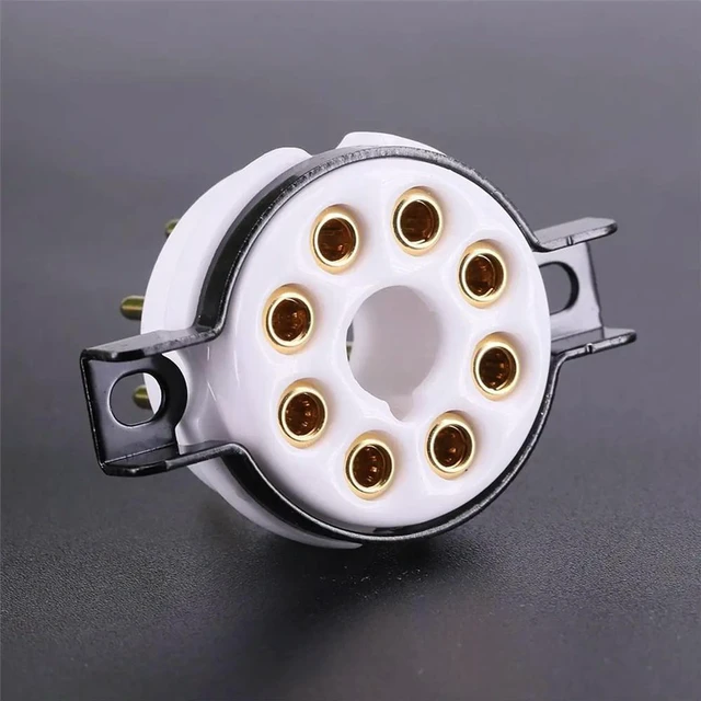 Main image of 8PIN Octal Tube Socket Ceramic Valve Base for 6550 6SN7 KT88 EL34 6CA7 6L6 6V6 6SL7 Electron Tube Amplifier HIFI DIY