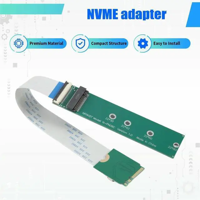 Alt view image 3 of 3 - Key A+E Interface to M.2 Key M Interface FPC Soft Bank SSD Connection Cable NVME Adapter Card NGFF