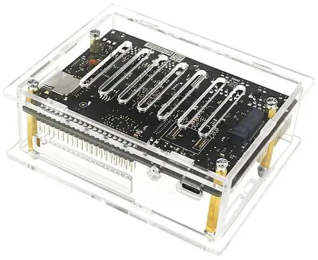 Main image of Acrylic Case for VisionFive 2 Development Board Development Board Box Transparent Case with Cooling Fan Heatsink Kit