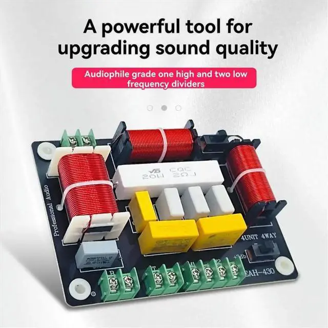 Main image of 300W 4 Way Crossover Audio Speaker Crossover Bass + Dual Midrange + Treble Frequency Divider KTV Professional Crossover