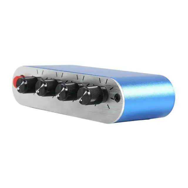 Alt view image 2 of 3 - DC 5V-12V AU-401 Stereo Audio Mixer 4 Input 1 Output Individually Controls Board Sound Mixing DIY Headphones Amplifier