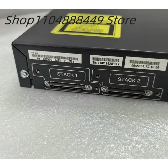 Alt view image 2 of 6 - WS-C3750G-24TS-S1U 24-port Gigabit 1U network switch