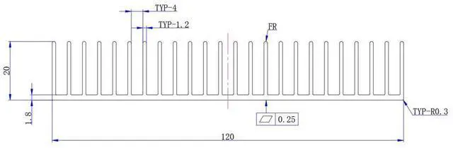 Main image of 120mm Heating Panel Heat Sink Aluminum Heatsink CPU Power Amplifier Radiator B