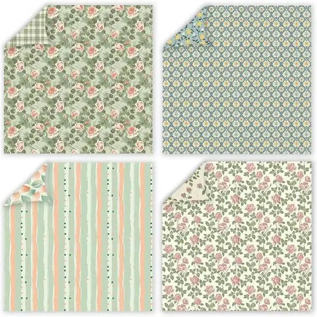 Alt view image 2 of 3 - Early Spring Scrapbook Paper, 24 Sheets 12"X12" Double-Sided Floral & Blossoms Botanical Designs