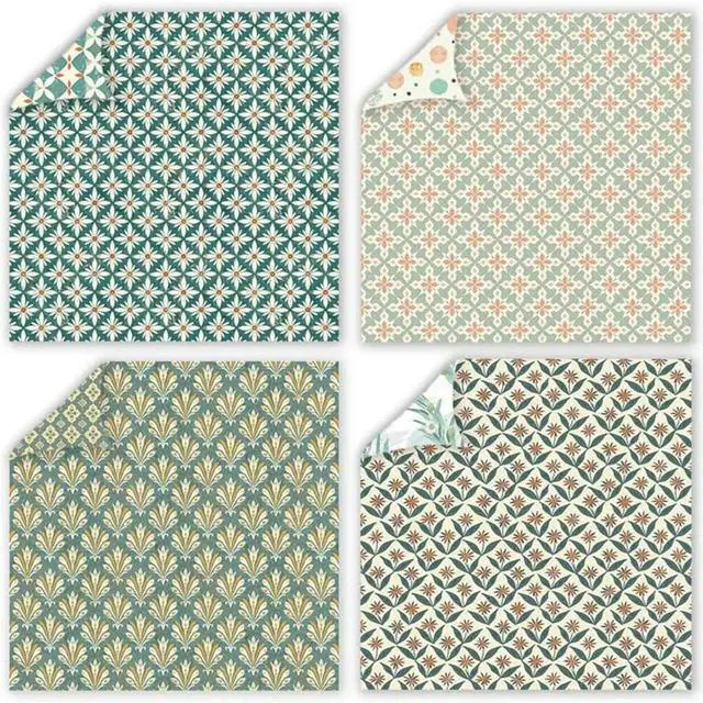 Main image of Early Spring Scrapbook Paper, 24 Sheets 12"X12" Double-Sided Floral & Blossoms Botanical Designs
