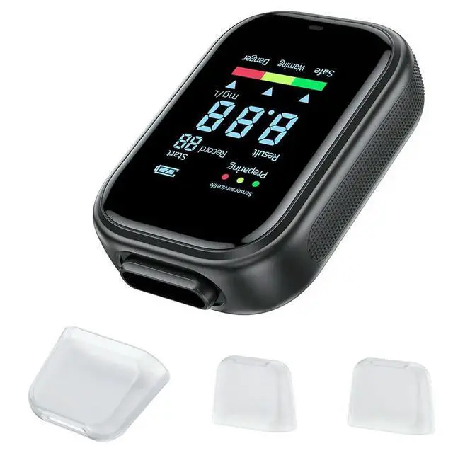 Alt view image 2 of 3 - Electrochemical Breathalyzer with Breathalyzer, High-Sensitivity LED Color Screen Digital Display Breathalyzer