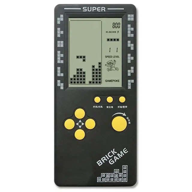 Alt view image 3 of 3 - Transparent Retro Game Console Big Screen Handheld Brick Game Player Gift for Children and Adults
