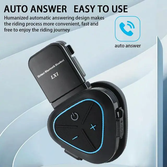 Alt view image 2 of 3 - LX1 Motorcycle Summer Helmet Special Bluetooth Headset CVC Noise Cancelling Takeaway Headset Green