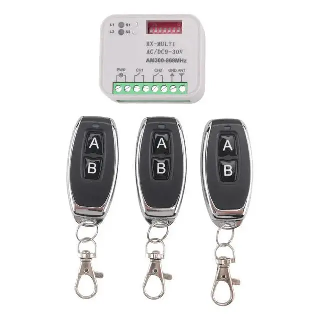 Alt view image 3 of 3 - Garage Gate Remote Receiver 433 868MHz RX MULTI 300-900MHZ AC/DC 9-30V Receiver with Remote Control