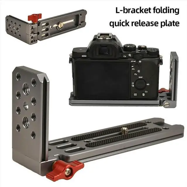 Main image of Camera L Bracket Foldable L-Shape Mount Plate Vertical Horizontal Switching L Shape Holder