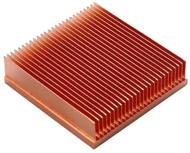 Alt view image 3 of 3 - 40x40x11mm Pure Copper Heatsink Skiving Fin DIY Heat Sink Radiator for Electronic CHIP IC Cooling Cooler