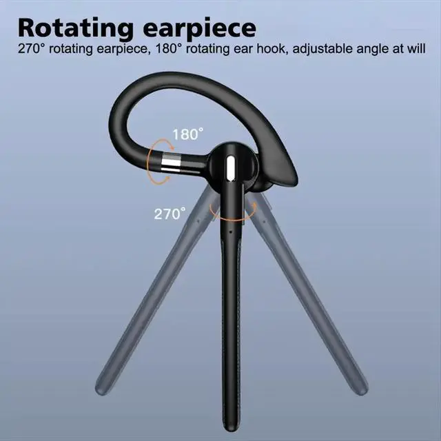 Alt view image 2 of 3 - Bluetooth 5.4 Headset Single Driving Headphone with Dual Mic ENC Noise Cancelling Handsfree Business Earphones