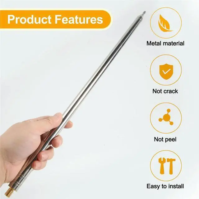 Alt view image 2 of 3 - 5.6M Whip Pull Rod Antenna for HF Radio Positive V Antenna GP Antenna Telescopic Antenna DIY M10 Shortwave Antenna