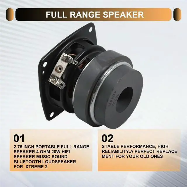 Alt view image 2 of 3 - 2.75 Inch Full Range Speaker 4 Ohm 20W HiFi Speaker Music Sound Bluetooth Loudspeaker for JBL Xtreme 2