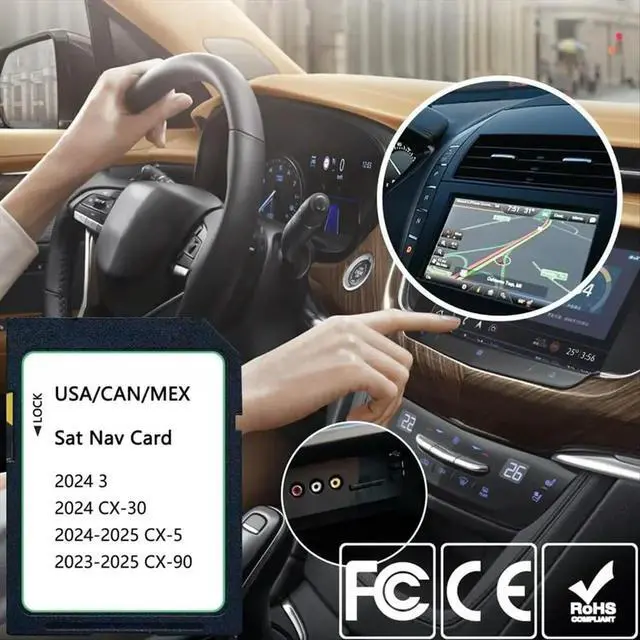 Alt view image 2 of 3 - Upgraded KMV66 EZ1B Navigation SD Card Map for CX-5(2024-2025), CX-30/Model 3(2024), CX-90(2023-2025) for USA/CAN/MEX