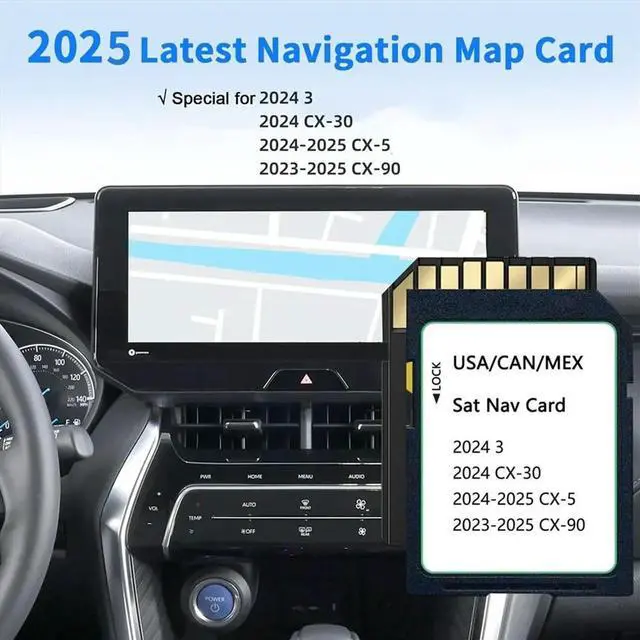 Main image of Upgraded KMV66 EZ1B Navigation SD Card Map for CX-5(2024-2025), CX-30/Model 3(2024), CX-90(2023-2025) for USA/CAN/MEX