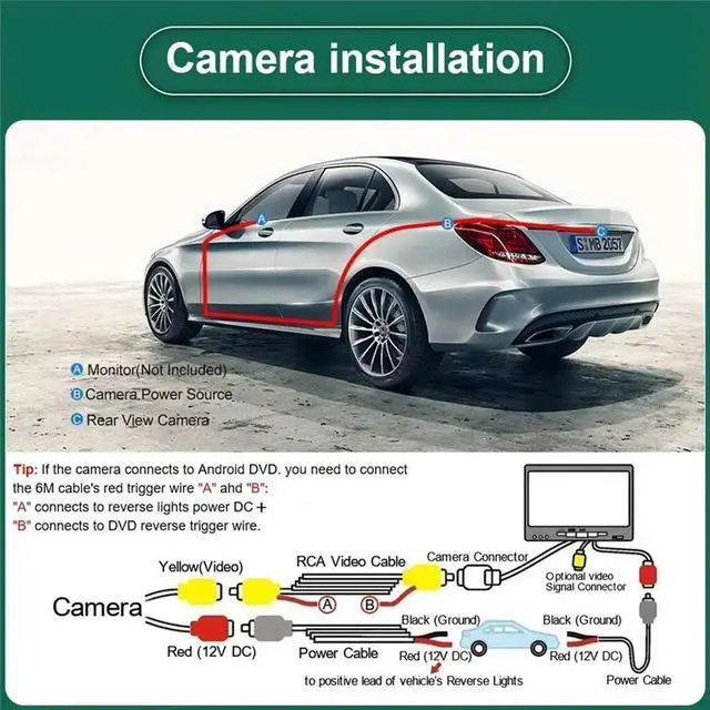 Main image of 1080P AHD Camera 170° Backup Camera with Brackets for Volkswagen Eurovan Caravelle Transporter 1990-2003