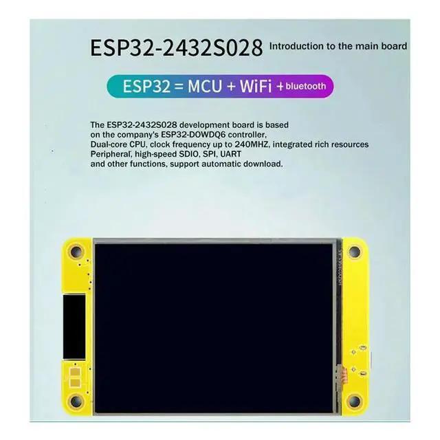 Alt view image 3 of 3 - Bluetooth Development Board 2.8 Inch 240X320 Display Screen TFT Module LVGL Touch Screen