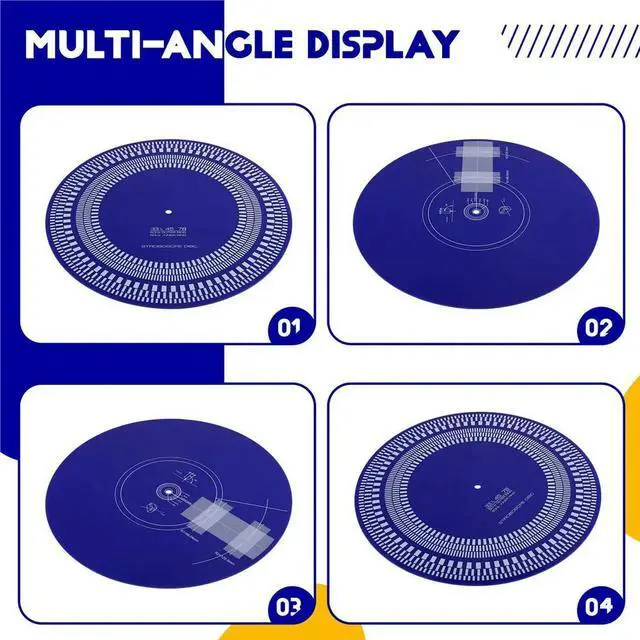 Main image of 30cm Turntable Strobe Disc Mat Stroboscope Mat Rotational Speed Detection Turntables Calibration Disc for Record Player