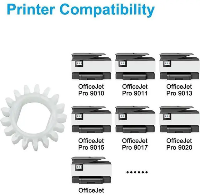 Main image of 1pc Print Parts Paper Feed Gear for OfficeJet 9010 9012 9015 9020 9023 9025 9026 9028for Officejet Printer Gear