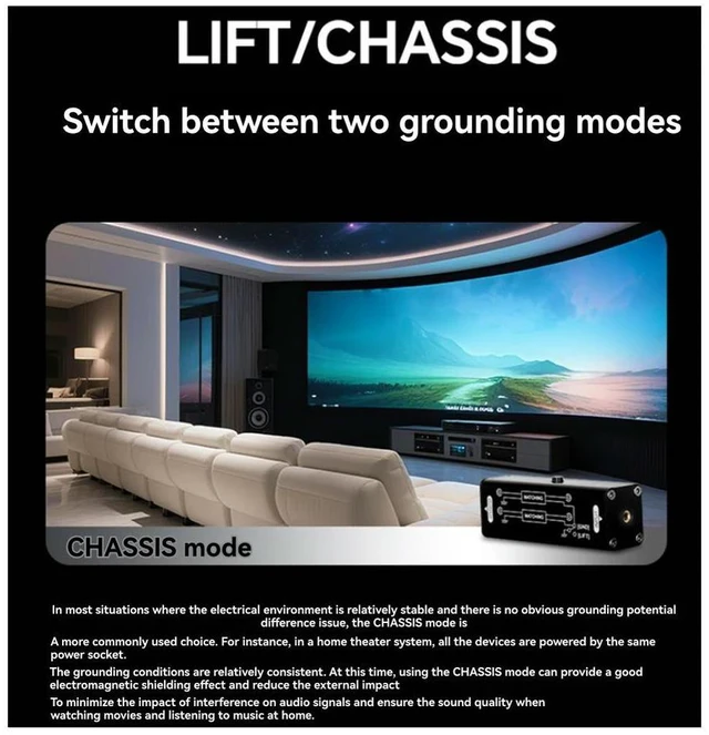 Alt view image 3 of 3 - Mini Audio Passive Isolator Spot Effectively Eliminates Noise 3.5mm Built-in Audio