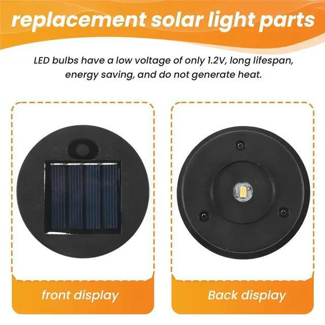Main image of 6 Pcs Solar Lights Replacement Top 7 Lumens Solar Lantern Parts LED Solar Panel Lantern Lid Lights for Outdoor Hanging