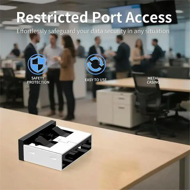 Alt view image 2 of 3 - USB-A l Port Lock Blocker with 2 Keys - Data Security & Dust Proof Protector for PC/Laptop 24PCS