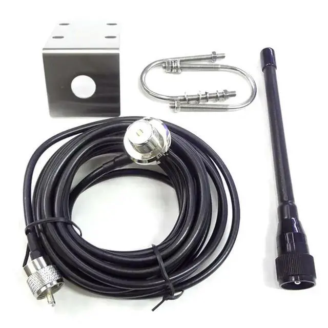Alt view image 3 of 3 - VHF Marine Antenna 156-163Mhz Rubber Waterproof Mast Aerial with 5M RG-58 Cable for Boat Sailboat Yacht