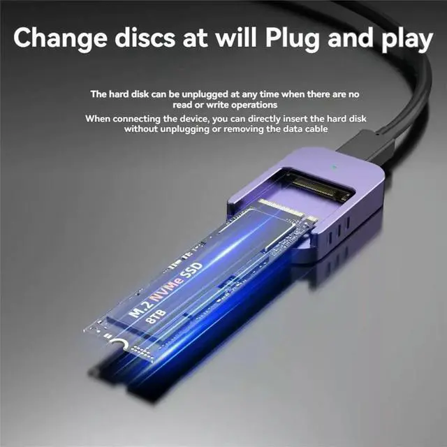Main image of M.2 SSD Reader NVME to USB-C PCIe SSD USB3.2 Gen2 10Gbps Solid Disk Adapter with Write Protection