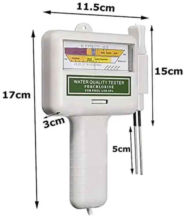 Main image of PC-101 PH CL2 Chlorine Tester Water Tester Home Swimming Pool Spa Aquarium PH Meter Test Monitor